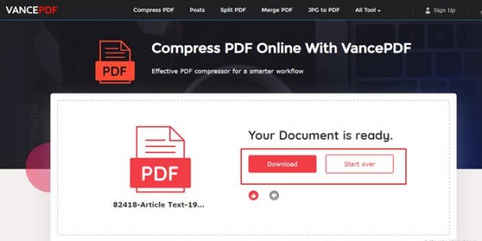 compress pdf on Mac_vancepdf_step 3